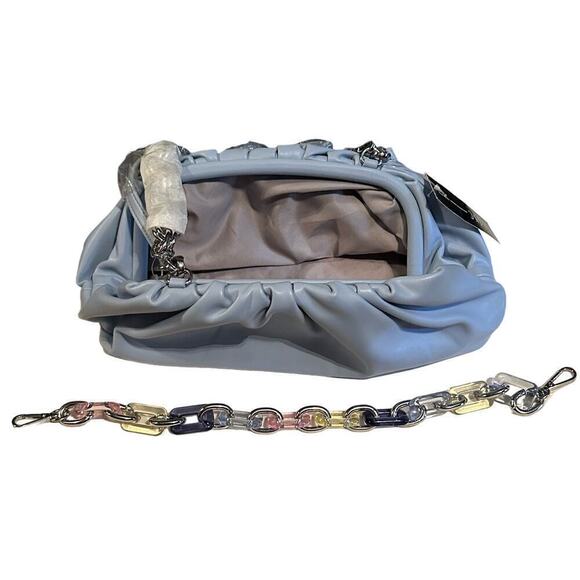 INC International Concepts Kj Clutch Shoulder Bag Purse Bluebell - Picture 5 of 8